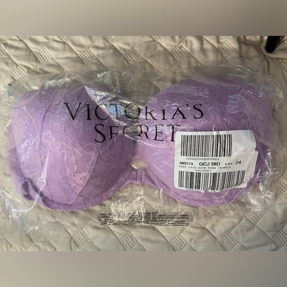 🆕 VICTORIA'S SECRET VS SEXY TEE LACIE PUSH UP BRA PURPLE 38D - Picture 6 of 10